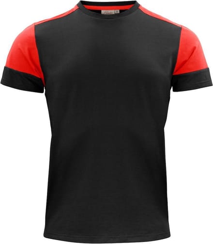 Printer Prime T-Shirt Heren Zwart/Rood - Maat L