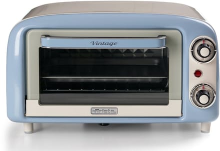 Ariete 3919/05 - Vintage - mini oven - camping oven - 10 liter - timer - instelbare temperatuur van 80 tot 230°C - blauw