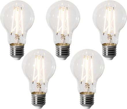 LUEDD Set van 5 E27 dimbare LED lampen A60 6W 700 lm 2200K