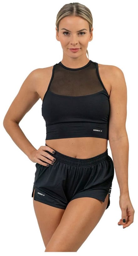 Nebbia Fit Activewear Smart Pocket 442 Korte Broek Zwart M Vrouw