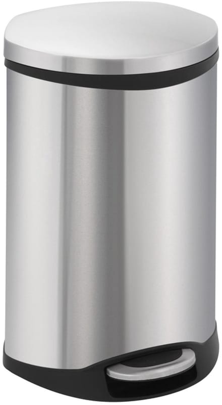 EKO - Shell Bin pedaalemmer 18 liter - Stainless steel Plastic - mat RVS - Prullenbak