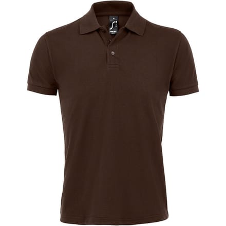 SOLS Heren Prime Pique Poloshirt met korte mouwen (Chocolade)