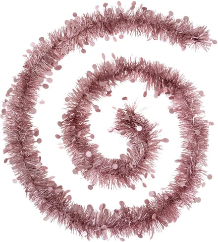 JJA - Roze kerstboom slinger 2 m glinsterend met rondjes