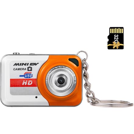 Andoer X6 draagbare Ultra Mini High Denifition digitale camera Mini DV met 32 ​​GB geheugenkaart oranje
