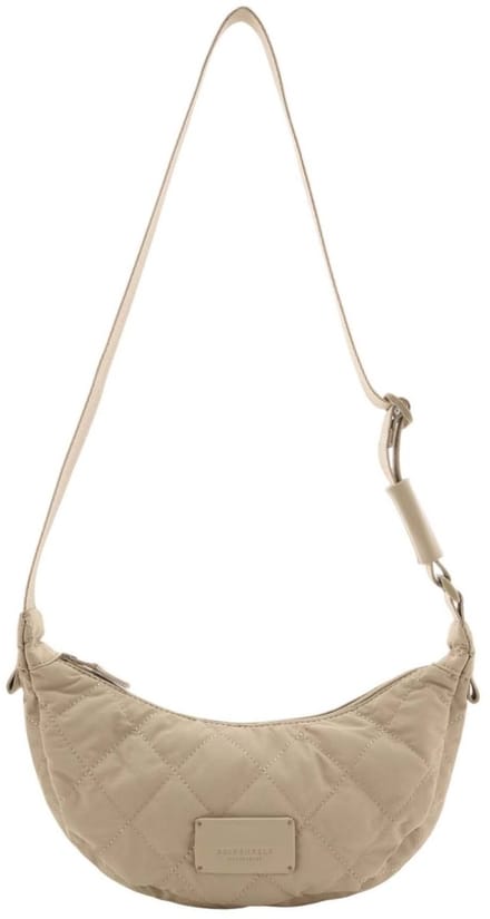 SEIDENFELT MANUFAKTUR schoudertas Hetta Halfmoon Bag Soft Toffee Lichtbruin