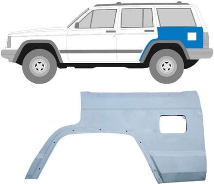 Reparatiepaneel achterspatbord voor Jeep Cherokee 1984-2001 / Links