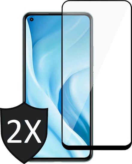 Screenprotector geschikt voor Xiaomi Mi 11 Lite - Glas Full Screen Protector - 2 Stuks
