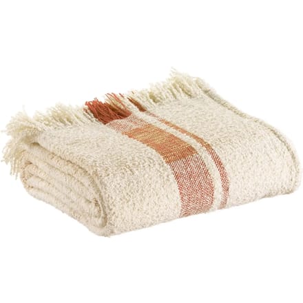 Gebreide plaid Vivaraise Jane - Bouclette stof Multico sienna (130 x 160 cm)