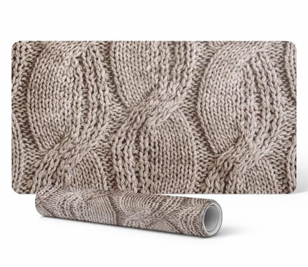 Elegante decoratieve bureauonderlegger met geweven trui-patroon 90x45 cm