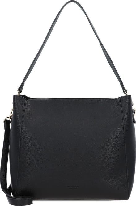 SEIDENFELT MANUFAKTUR Schoudertas Persby Hobo Bag Black / Gold Zwart