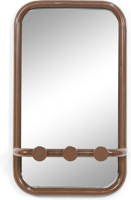 Spinder Design spiegel Retro Spiegel - Chocolate Brown - 3 haken - Staal