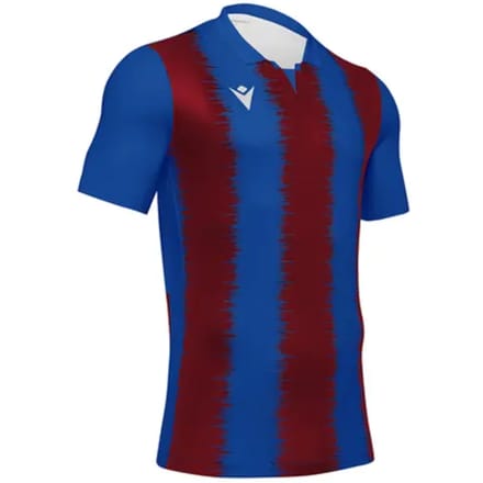 Macron Miram Shirt Korte Mouw Heren - Royal / Bordeaux | Maat: L