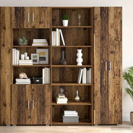 vidaXL - Dressoir - Oud - hout - 70 - x - 41 - x - 185 - cm - Bewerkt - hout