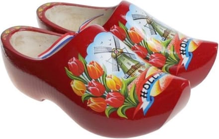 Nijhuis Houten Klomp Tulp 120 - Rood 0433 - 19