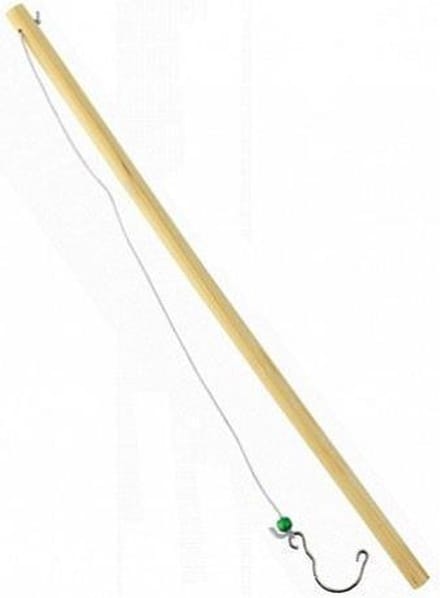EENDJESVISSEN STOK IN HOUT 45 CM