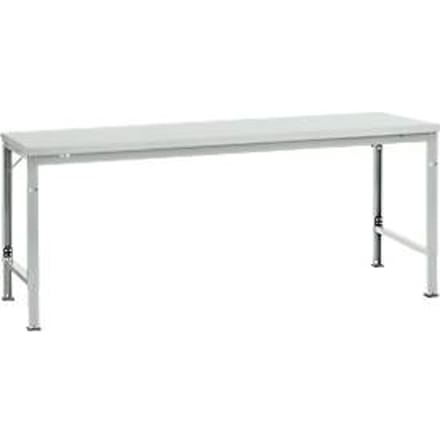 Manuflex basistafel UNIVERSAL Speciaal, 2000 x 1000 mm, kunststof lichtgrijs, lichtgrijs