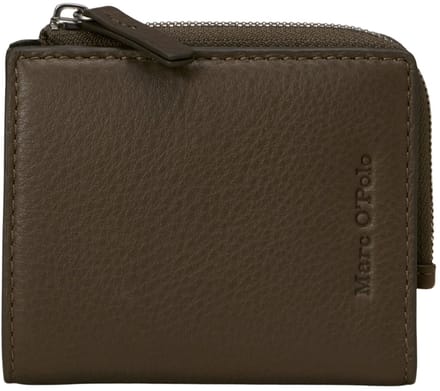 Marc O'Polo Leren portemonnee Manuel Combi Wallet Dark Nickle bruine
