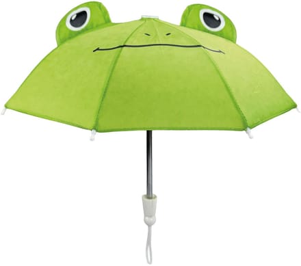 Heless poppenparaplu kikker accessoire groen 32x16 cm speelgoed.