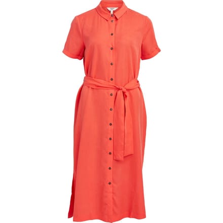 Object Objtilda Isabella S/s Dress Jurken Dames - Kleedje - Rok - Jurk - Koraal - Maat 36
