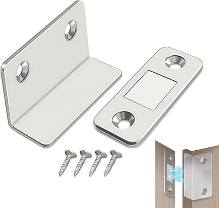 Magnetische sluitingen - Kastdeur sluiters - Kasten sluiten - Onzichtbaar boren - 2 stuks - Grijs