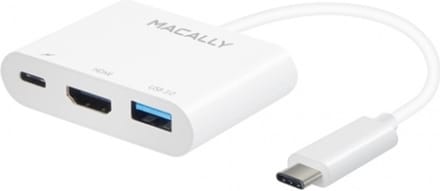 Macally UCHDMI4K 3 in 1 USB-C naar HDMI 4K, USB-A en USB-C multipoort adapter
