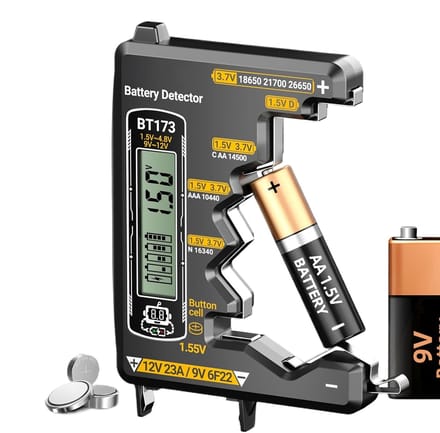 Batterijtester - Spanningstester Diagnostisch - Apparaten Controleren - Multi-type Batterijondersteuning - 10.5x7.7x1.42 cm