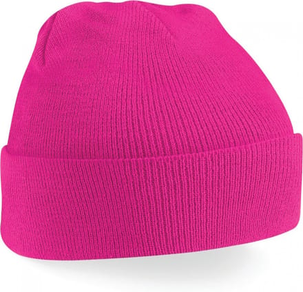 Gebreide muts polyester roze