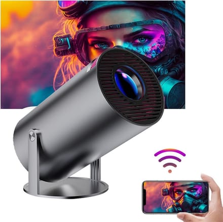 Mini beamer inclusief 84inch scherm - Mini projector - Mini beamer smartphone - Mini beamer met wifi en bluetooth.