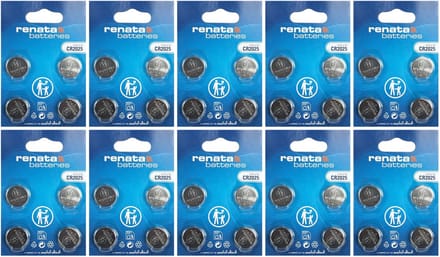 Renata - Knoopcel batterijen - CR2025 - Lithium - 3V - 40 stuks