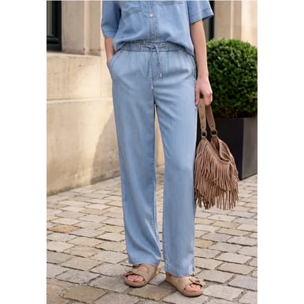 Straight Legs broek met paperbag tailleband