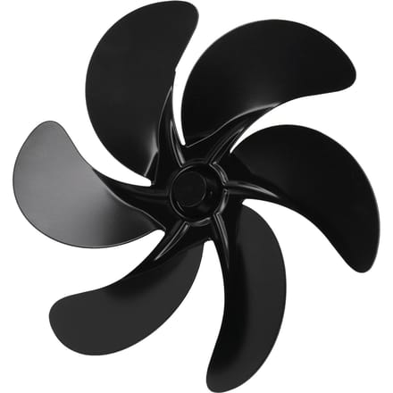 6 Bladen Openhaard Ventilatorblad Vervanging Universeel Aluminiumlegering Ventilatorblad Kachelventilator Accessoires black