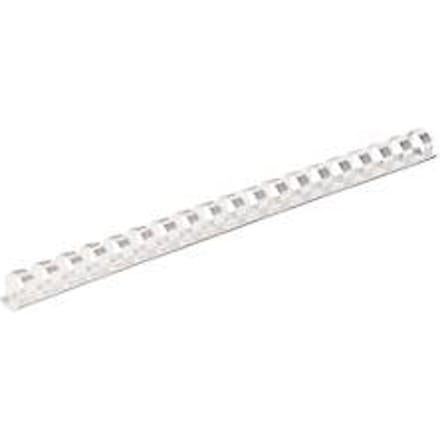 Fellowes plastic inbindruggen, formaat 10 mm, 100 stuks, voor inbindmachines plastic inbindrug wit, 100 stuks