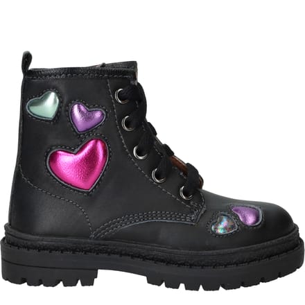 IK-KE Veterboots - Meisjes - Zwart - Maat:29
