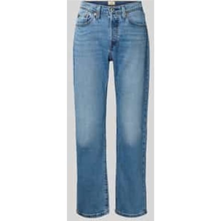straight fit jeans van katoenmix