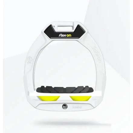 Veiligheidsstijgbeugels Rijdend Ge inclineerde Grip Wit/Geel kind Flex-On Safe-On