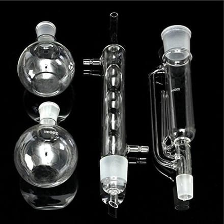 Soxhlet Extractor - Vet Extractor - Laboratorium Extractie - Bolvormig Ontwerp - 250ml - Transparant