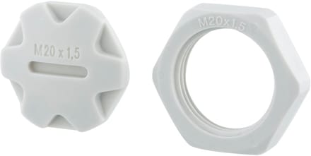 Q-Link wartelmoer - met blindstop - M20 - grijs
