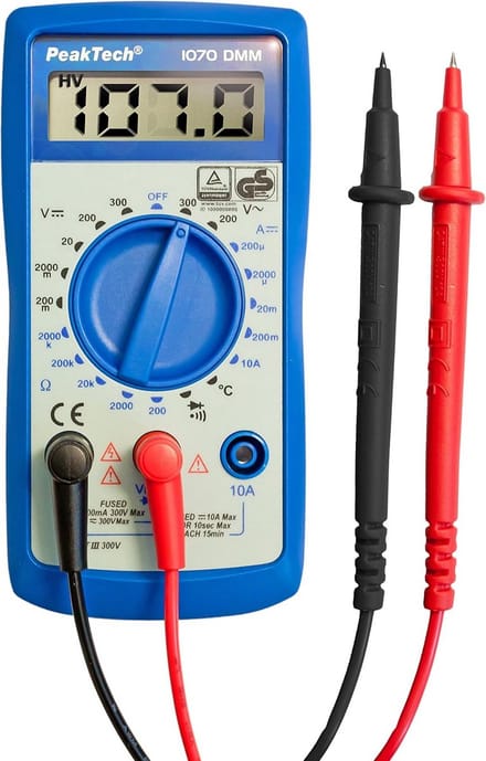 Digitale Multimeter CAT III 300V met LCD Scherm en Batterijtest - Spanningsmeter Stroommeter