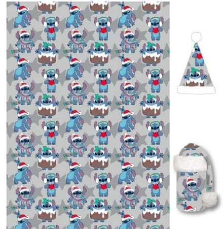 Disney Lilo & Stitch Fleeceplaid + Muts, Winter - 100 x 140 - Polyester