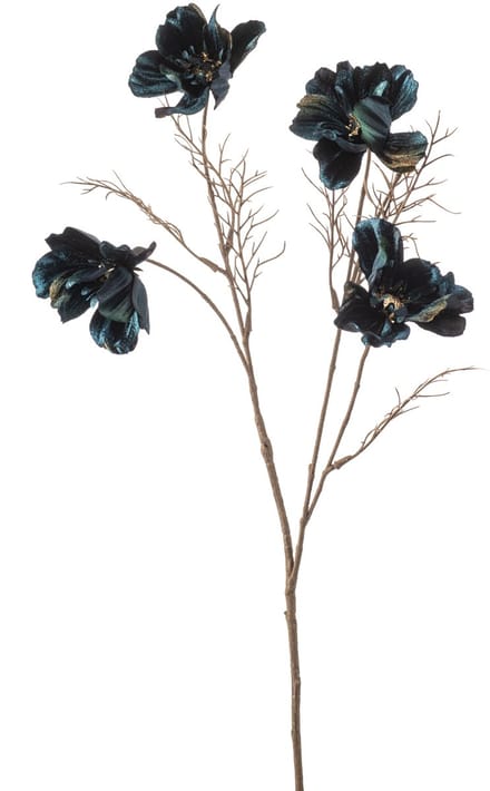 Emerald - Kunstbloem Cosmos velvet 83cm blauw - Kunstplant voor binnen