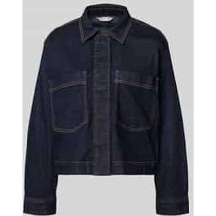 regular fit jeansjack van katoenmix