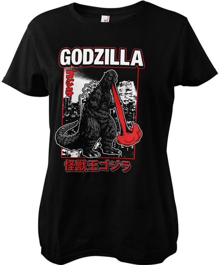 Godzilla - Atomic Breath Girly Tee dames-T-shirt zwart