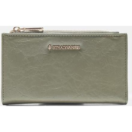 Stradivarius Basic portemonnee met rits  Kaki OS