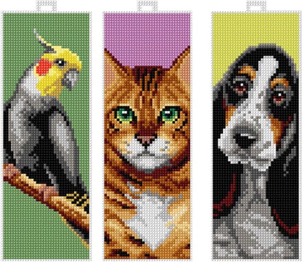 Dieren boekenleggers - Plastic canvas - Orchidea