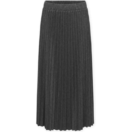 Rok Only Line Long Skirt - Dark Grey Melange