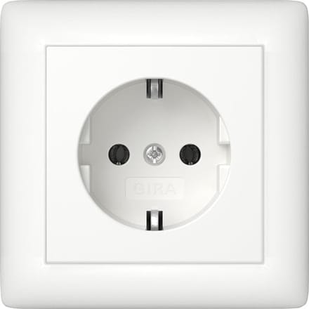 Gira Standaard 55 Schuko Stopcontact Puur Wit Matt - 444027