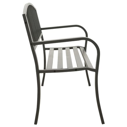 vidaXL - Tuinbank - 120 - cm - staal - grijs