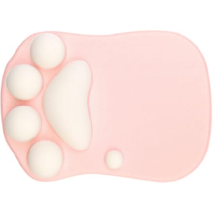 Muismat Ergonomisch Zacht Comfortabel Antislip Basis Schattige Kattenklauw Poot Muismat voor Thuis Kantoor white