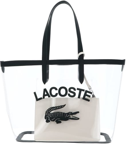 LACOSTE Shopper Schoudertas Shopping Bag Transparent Sinople Transparant
