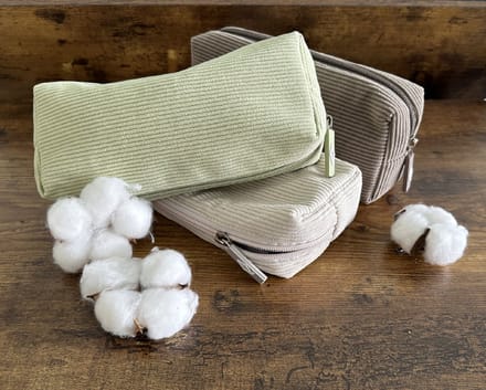 Corduroy brillenhoes, pistachegroene kleur
